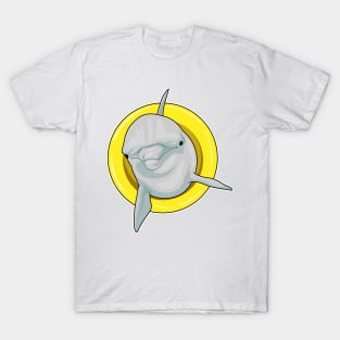 Dolphin Swimming Lifebuoy T-Shirt